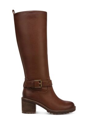 New Zodiac women Knee-High Block Heel brown Boots size 5m